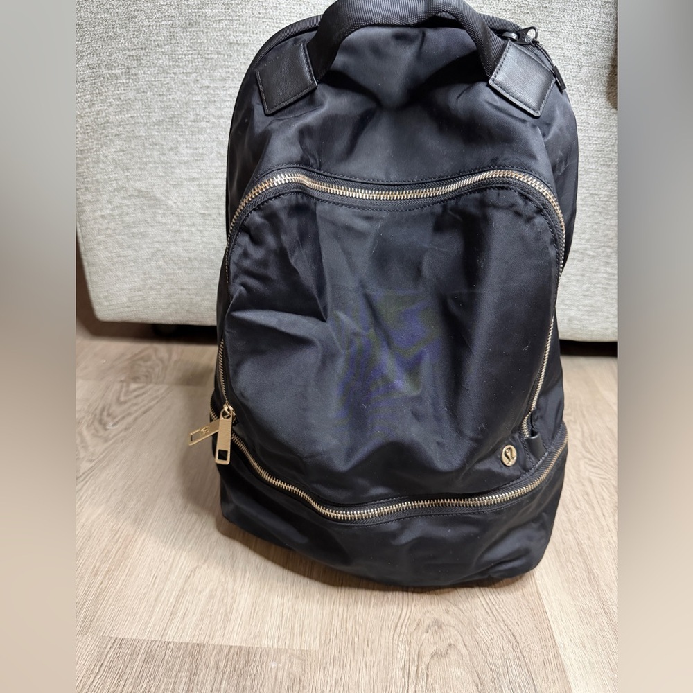 Lululemon Athletica Black Backpack with Gold Accents - Picture 7 of 16